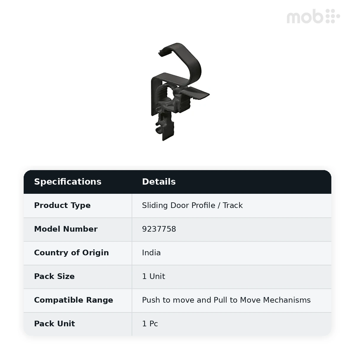 Hettich Profile Mounting Clip code: 9237758 - image 2
