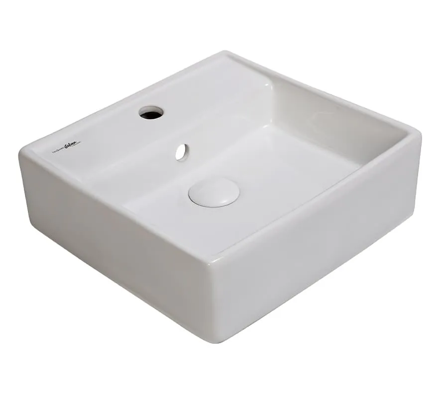 Hindware Inox Over the Counter Basin, Size : 385 x 385 x 130 mm, ID : 91050, Star White