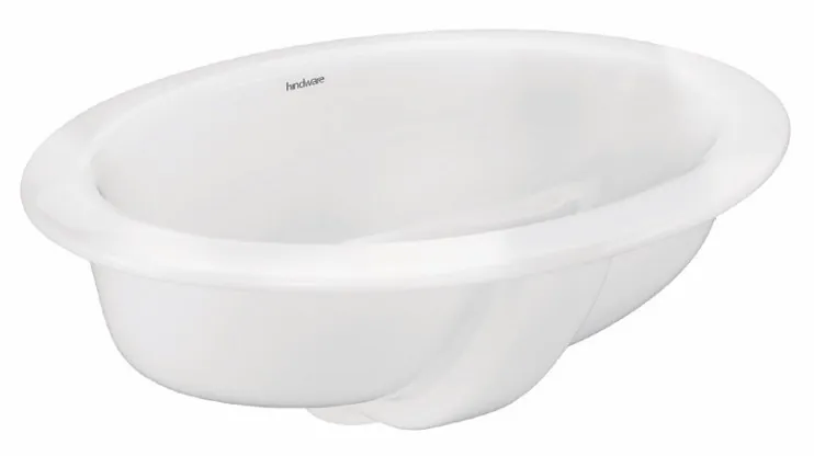 Hindware Oval Counter Top Basin, Size : 560 x 410 mm, ID : 10017, Star White