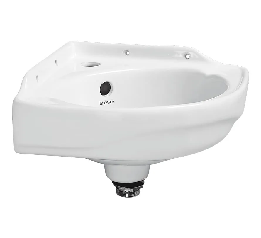 Hindware Corner Wall Hung Basin, Size : 450 x 390 mm, ID : 10031, Star White