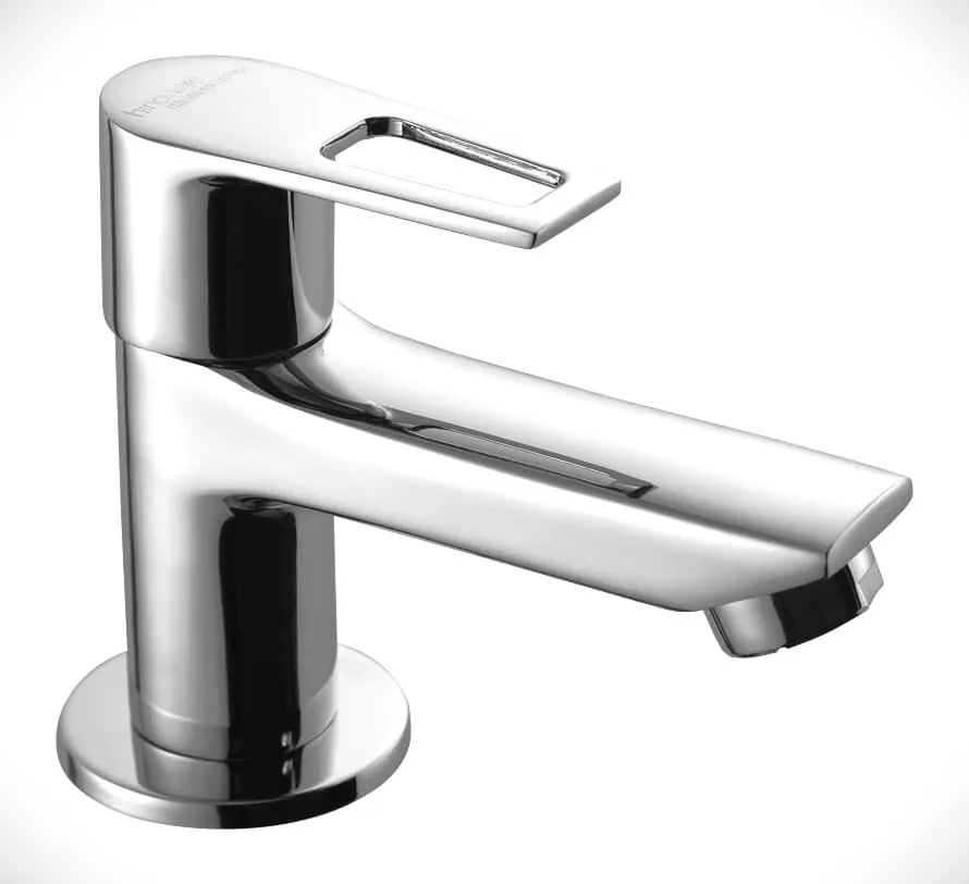 Hindware Aspiro Pillar Cock Long Neck, Cat. No.: F570003, Chrome
