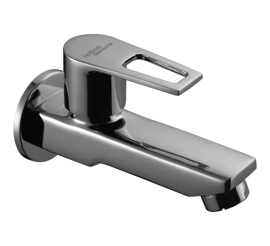 Hindware Aspiro Bib Cock Long Body With Wall Flange, Cat. No.: F570006, Chrome