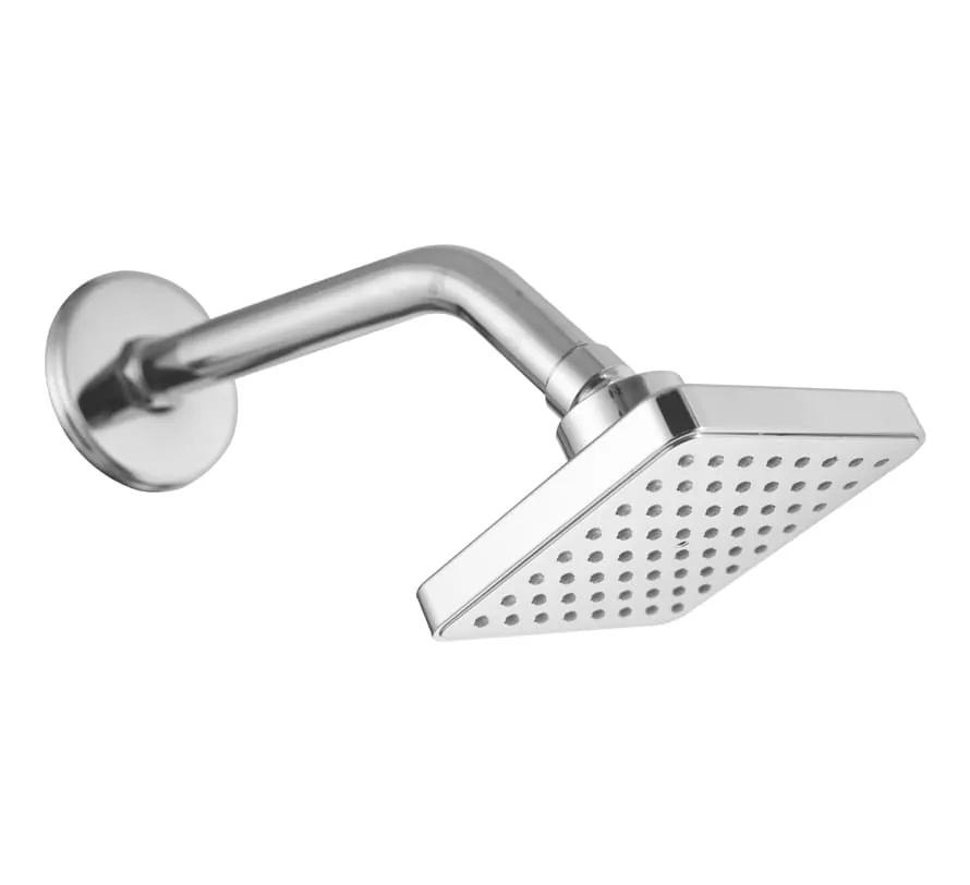 Hindware Rain Shower 100mm with 225mm Arm - Square, Cat. No.: F160147, Chrome