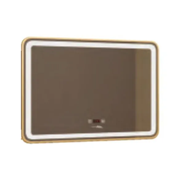 Hindware Italian Collection Smart LED Bathroom Mirror, 800 x 600 mm Horizontal, Clock Display, Touch Switch, Defogger, 3-Colour Light, Product Code: F680019