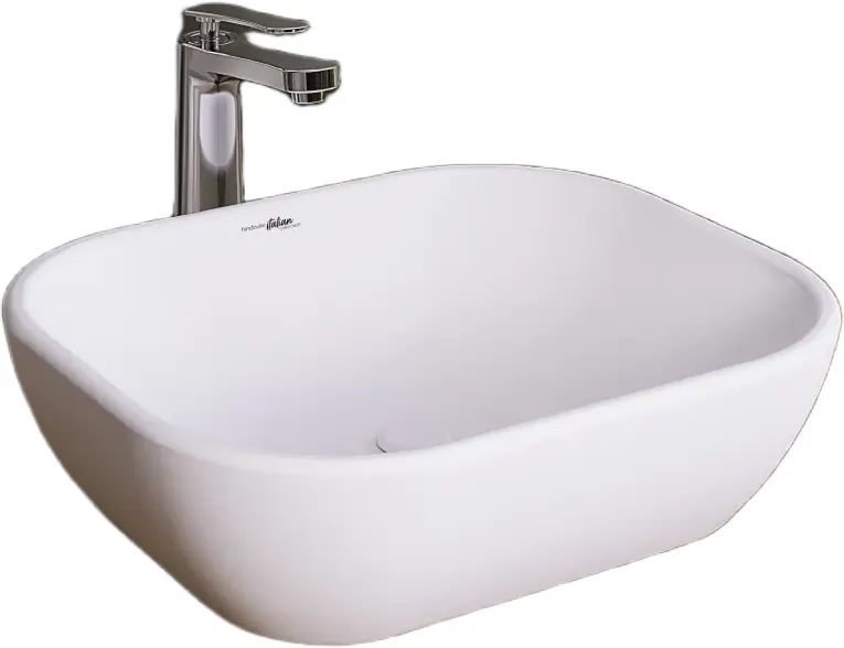 Hindware Glamour Range  - Amazon Wash Basin, Size : 490 x 400 x 150 mm, Cat. No.: 91094, Matte White