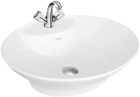 Hindware Evita Over the Counter Basin, Size : 470 x 410 x 135 mm, ID : 10101, Star White