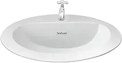 Hindware Vienne Oval Counter Top Basin, Size : 510 x 430 mm, ID : 10038, Star White