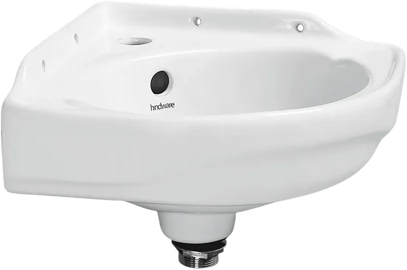 Hindware Corner Wall Hung Basin, Size : 450 x 390 mm, ID : 10031, Star White