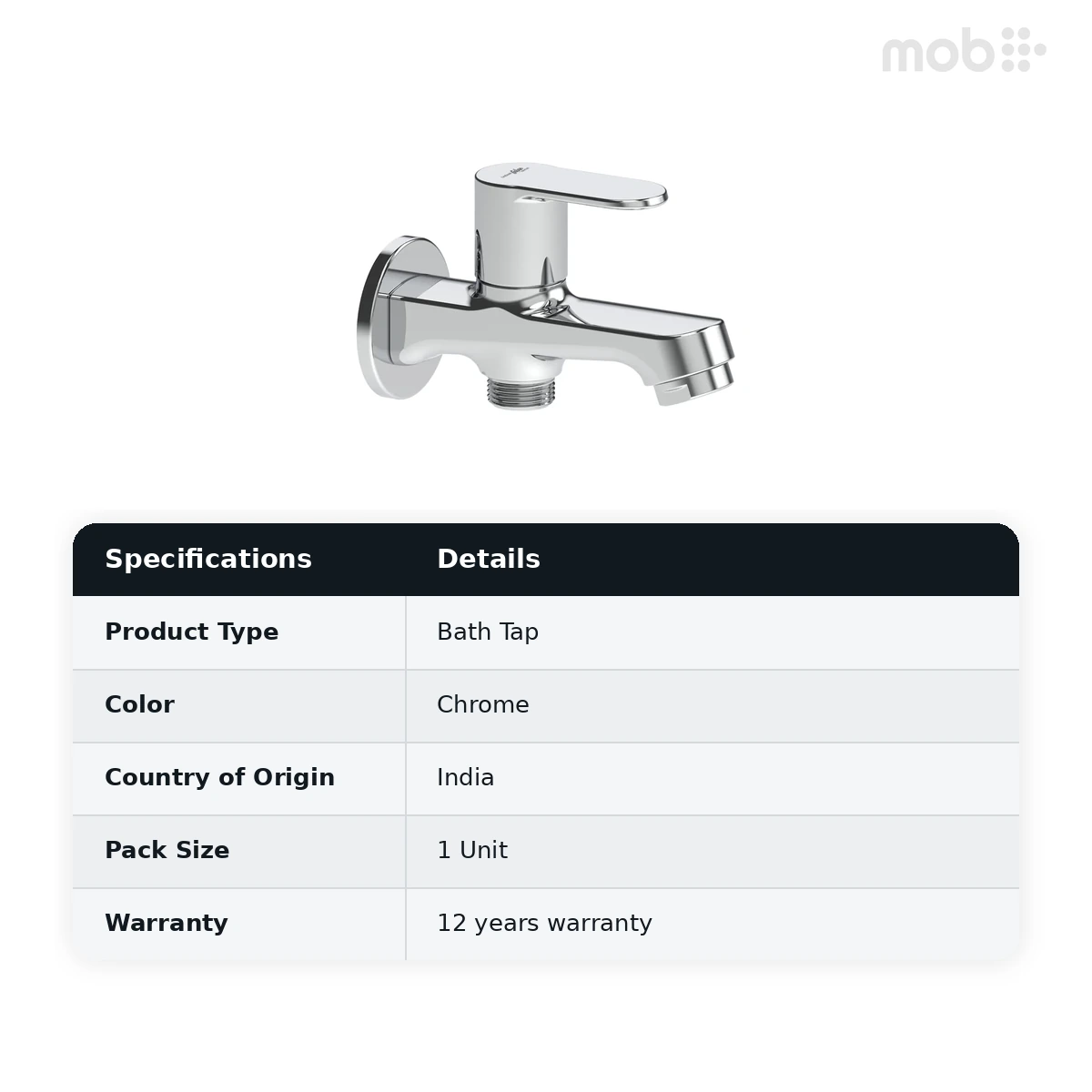 Hindware Studio Bib Cock 2 in 1 Advance, Cat. No.: F690005, Chrome - image 2