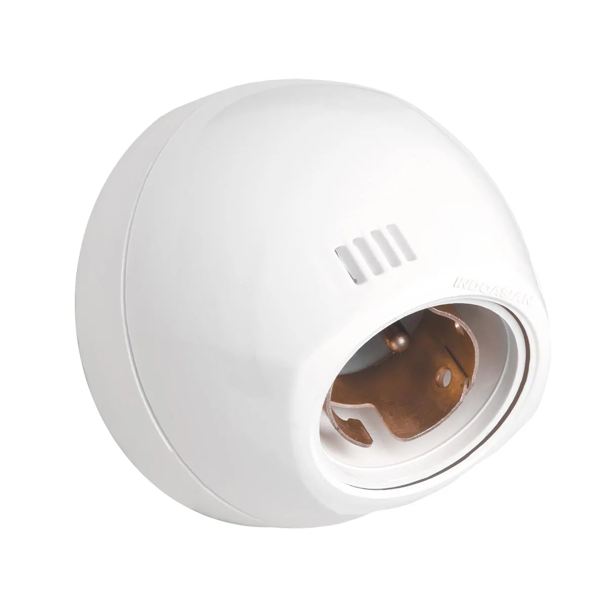 IndoAsian Fancy Angle Bulb Holder, White 698474
