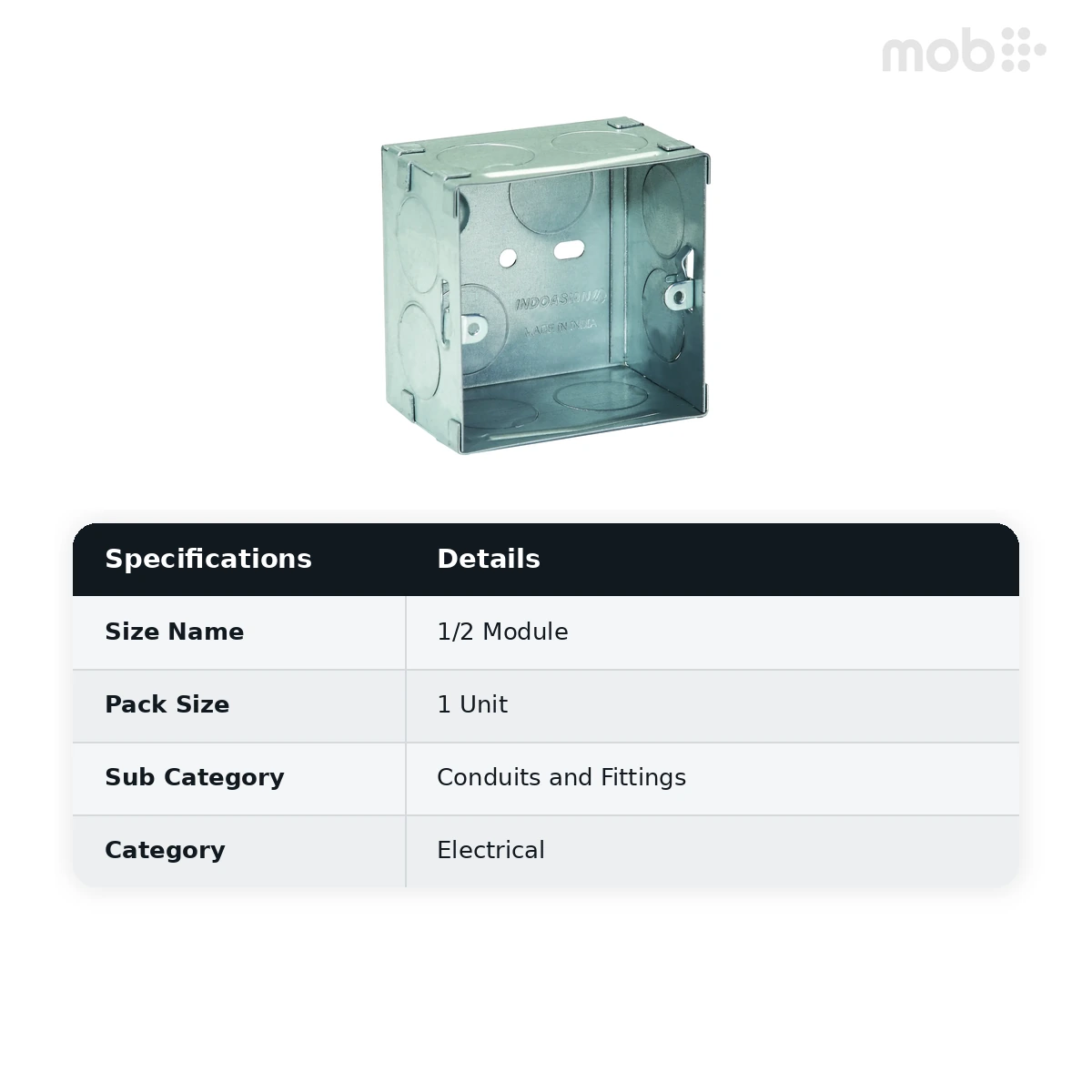 IndoAsian Shynora Metal Flush Box- 1/2M 800172 - image 2