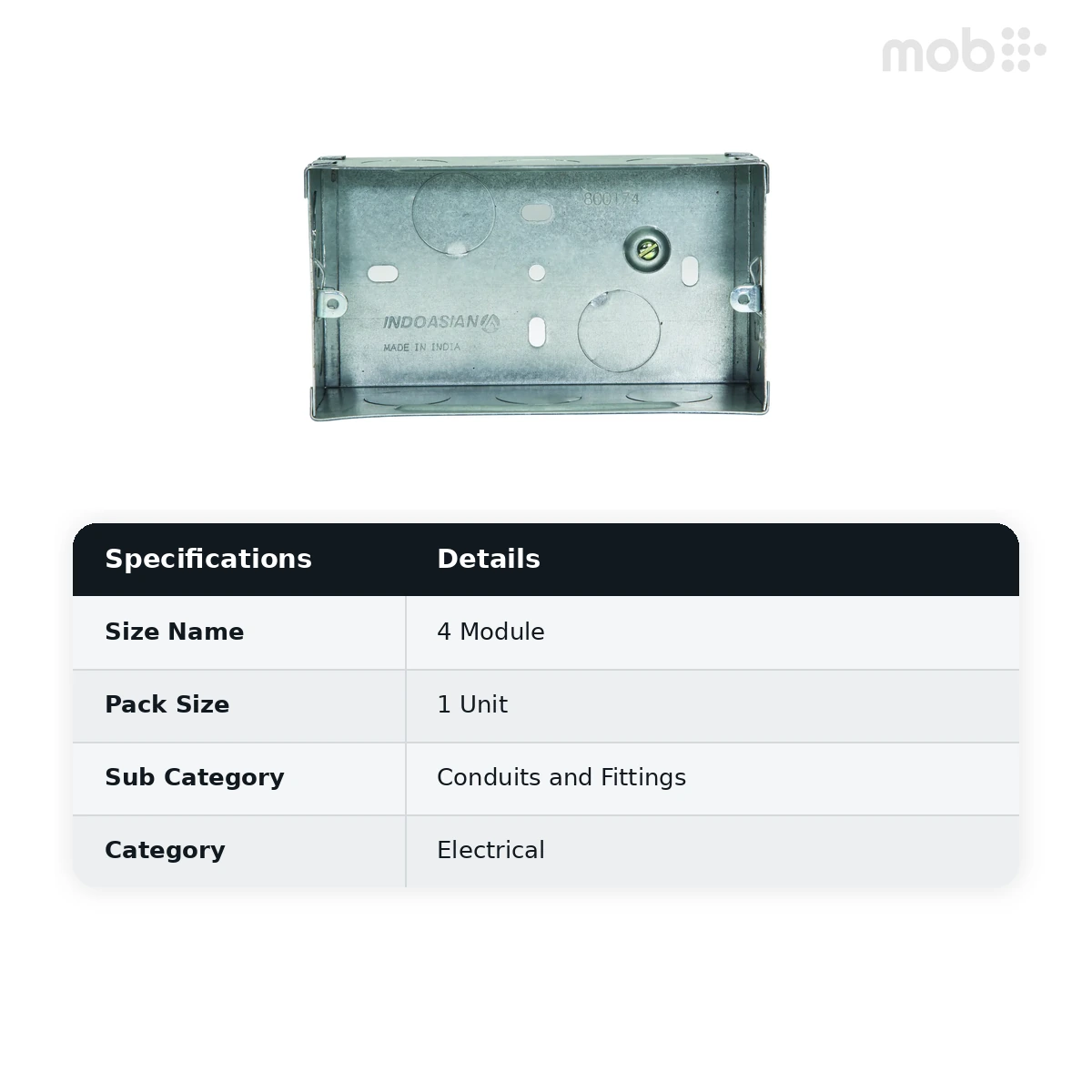 IndoAsian Shynora Metal Flush Box- 4M 800174 - image 2