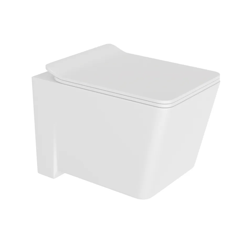 Jaquar - Kubix Prime - Rimless Blind Installation Wall Hung Wc, Size: 380 X 525 X 375 Mm - KUS-WHT-35953BIUFSMPM, White