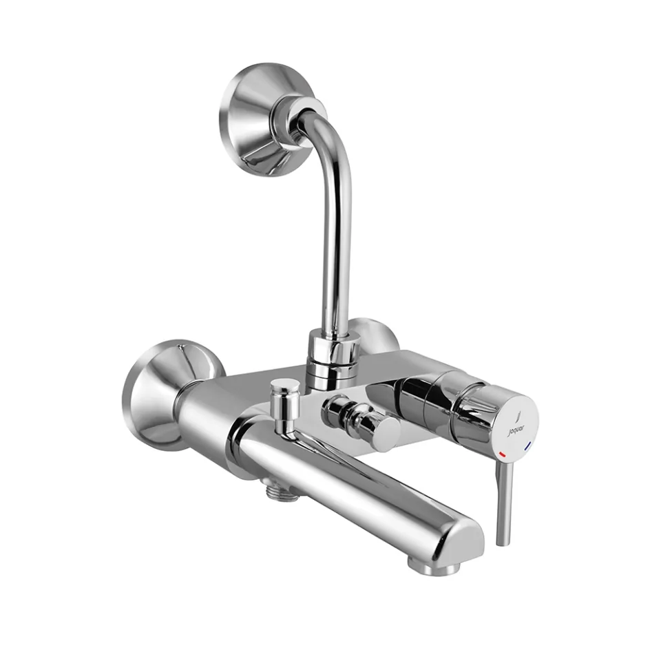 Jaquar Florentine Prime Single Lever 3-in-1 Bath & Shower Wall Mixer with Hand and Overhead Shower Provision, Chrome | Code: FLP-CHR-5125PM