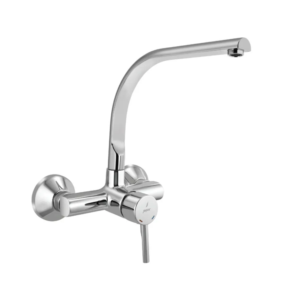 Jaquar Florentine Prime Single Lever Sink Mixer with Upper Swinging Spout, Wall Mounted, Chrome | Code: FLP-CHR-5165PM
