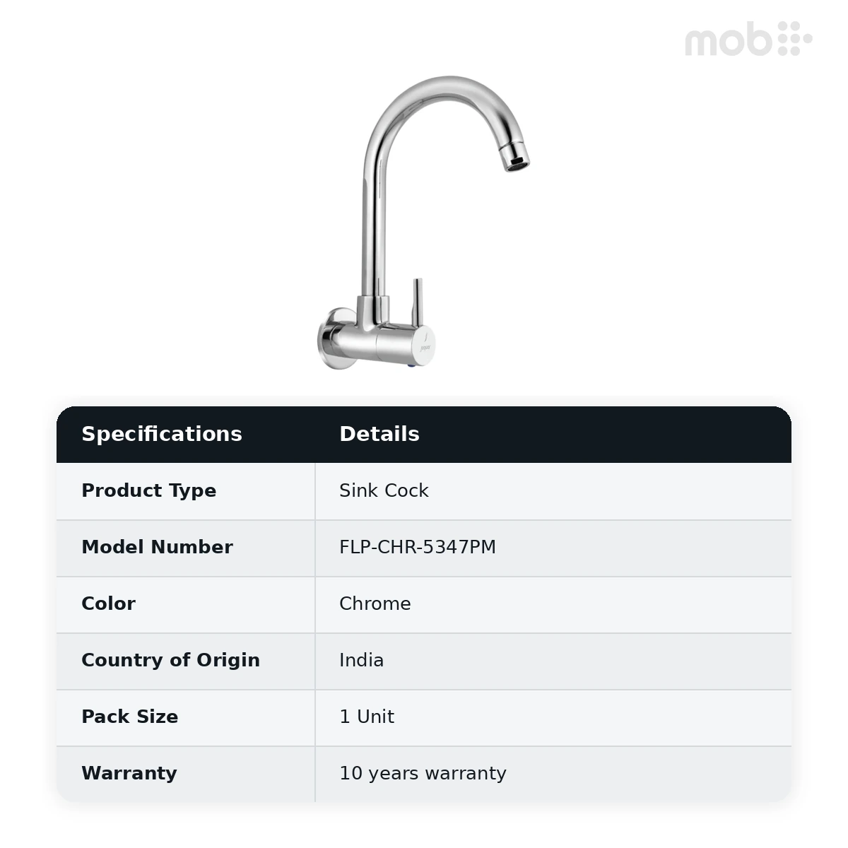 Jaquar Florentine Prime Sink Cock, Cat. No.: FLP-CHR-5347PM, Chrome - image 2