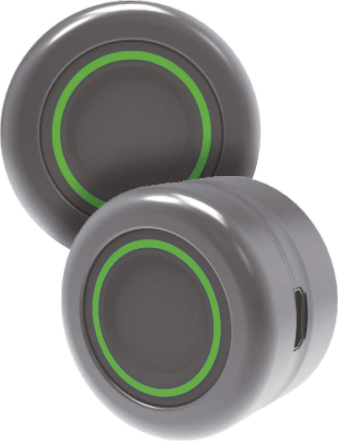 Kich Digital Furniture Small Knob Lock with Fingerprint and E-Key, Black, Code: DFL1103B