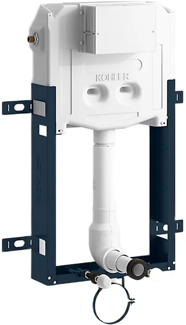 Kohler Evo Fit™ In-wall tank with half frame, Cat. No.: 33929IN-M-0, Mechanical flush, White