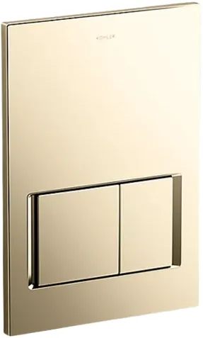 Kohler Softpress® Dual-flush faceplate, Cat. No.: 24555IN-P-AF, Pneumatic flush, Vibrant French Gold