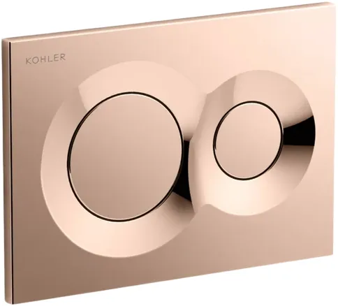 Kohler Lynk® Dual-flush faceplate, Cat. No.: 75890IN-P-RGD, Pneumatic flush, Vibrant Rose Gold