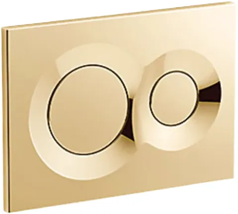 Kohler Lynk® Dual-flush faceplate, Cat. No.: 75890IN-M-AF, Mechanical flush, Vibrant French Gold