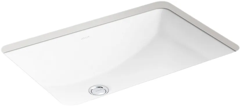 Kohler Ladena™ 58.1 cm rectangular undercounter bathroom sink, Cat. No.: 2215IN-2-0, White