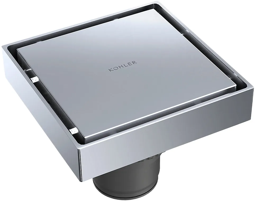 Kohler Hidden Floor Drain - Square, Cat. No.: 75422IN-CP, Polished Chrome