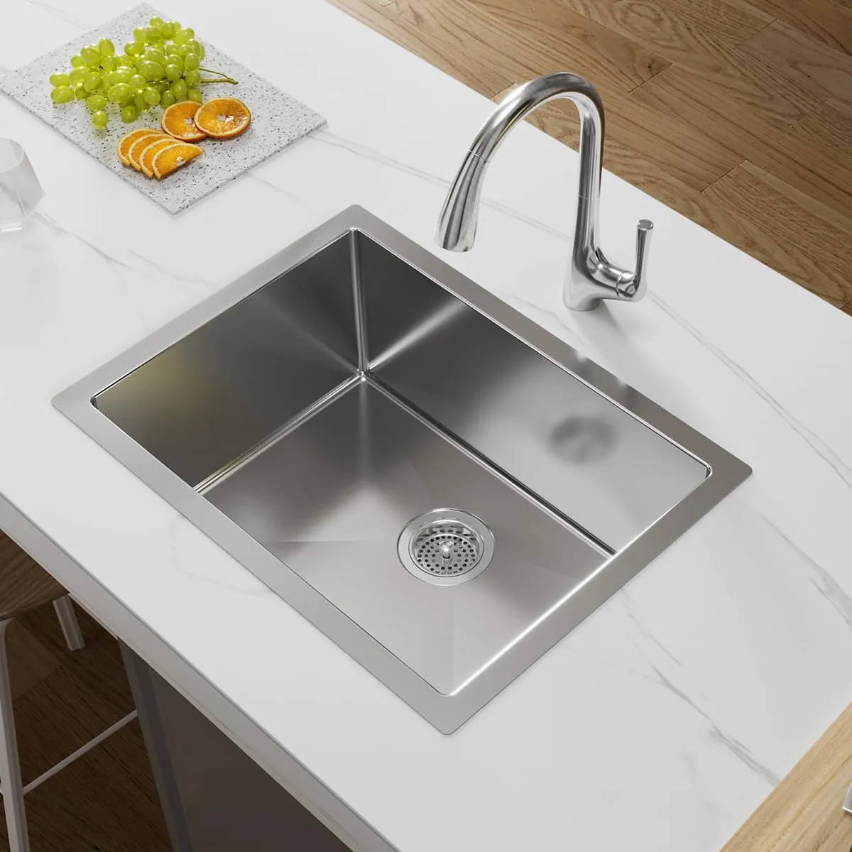 Kohler Strive™ 24 inch (61 cm) top-/flush-/undermount single-bowl kitchen sink, Cat. No.: 38779IN-NA