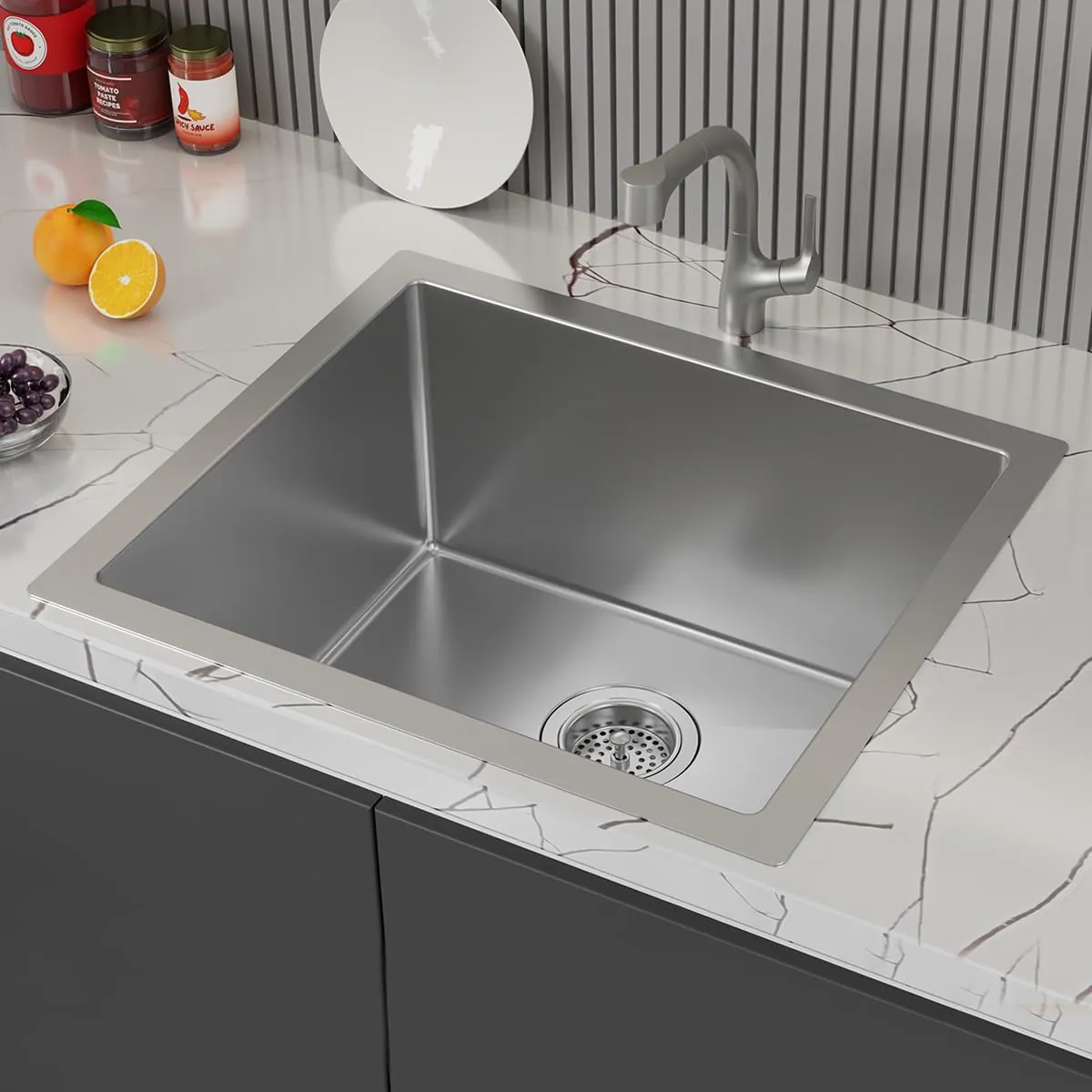 Kohler Strive™ 21 inch (53.3 cm) top-/flush-/undermount single-bowl kitchen sink, Cat. No.: 38778IN-NA