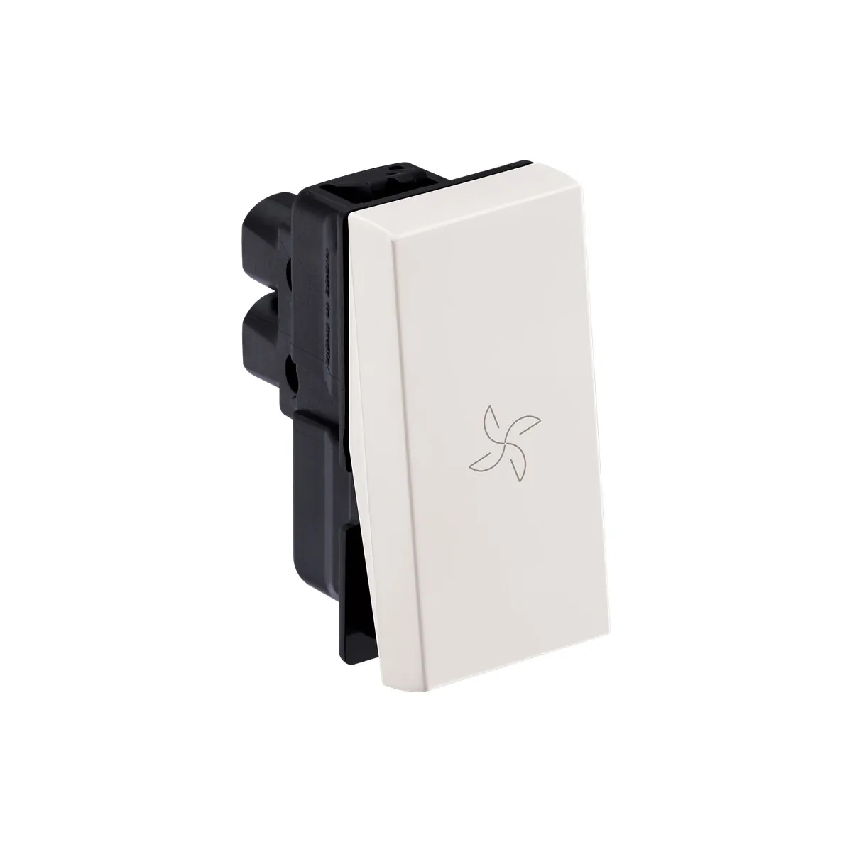 Legrand Myrius 6A - Switch - 1 Way - with "Fan" Marking - 1 Module, Cat. No.: 6792 04