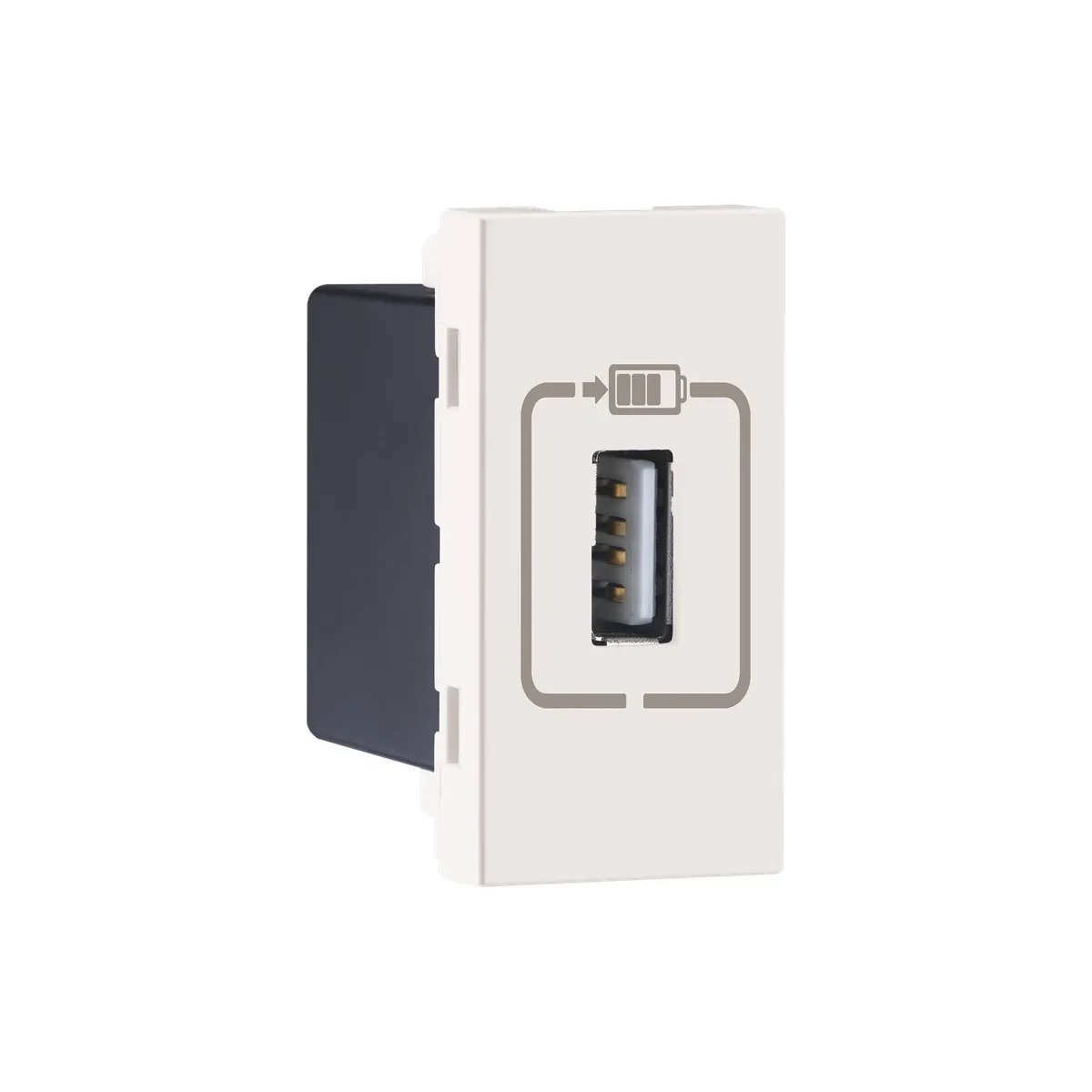 Legrand Myrius USB Charger - 1500mA - Type A - 1 Module, Cat. No.: 6792 88