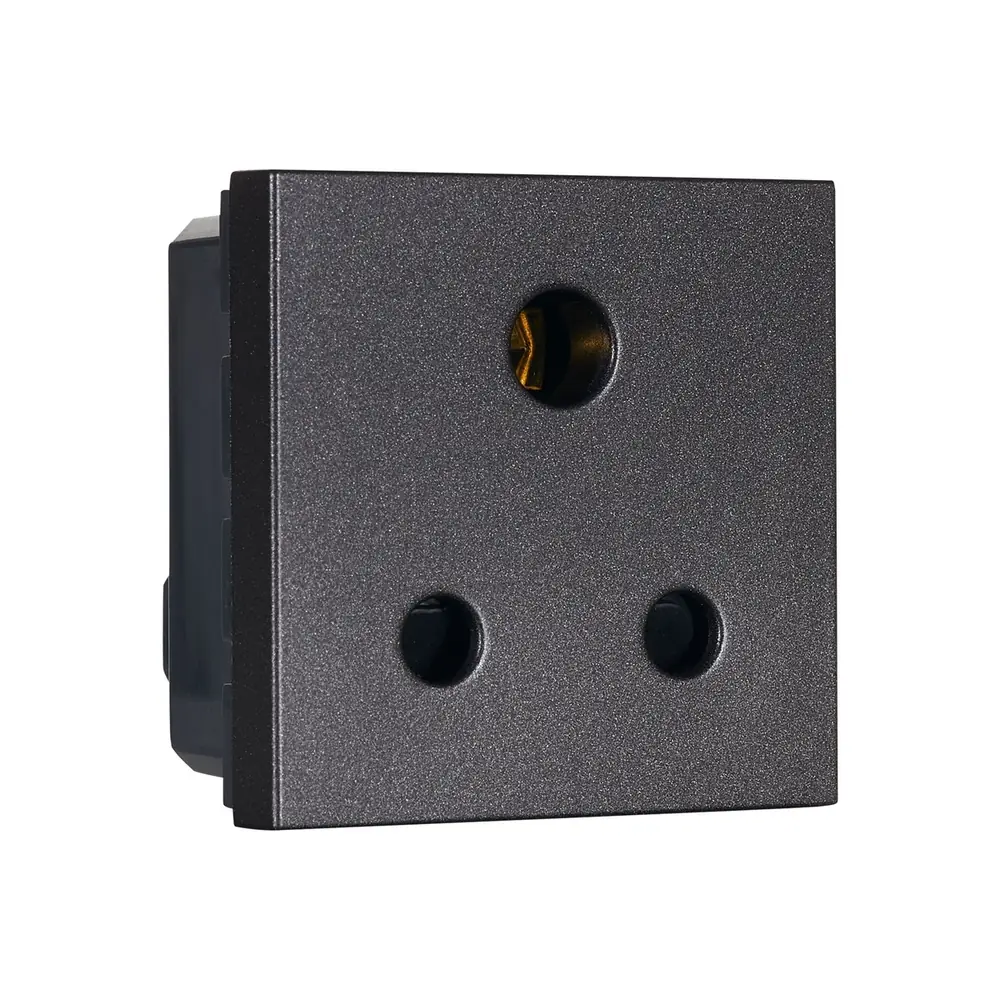 Legrand Myrius 6A - Socket - with Shutter - 3 Pin - ISI - 2 Module, Cat. No.: 6794 35