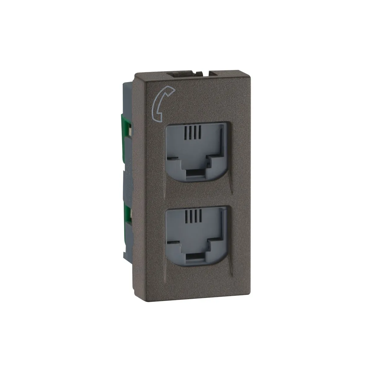 Legrand Myrius Telephone Socket - Double RJ11 - 1 Module, Cat. No.: 6794 63