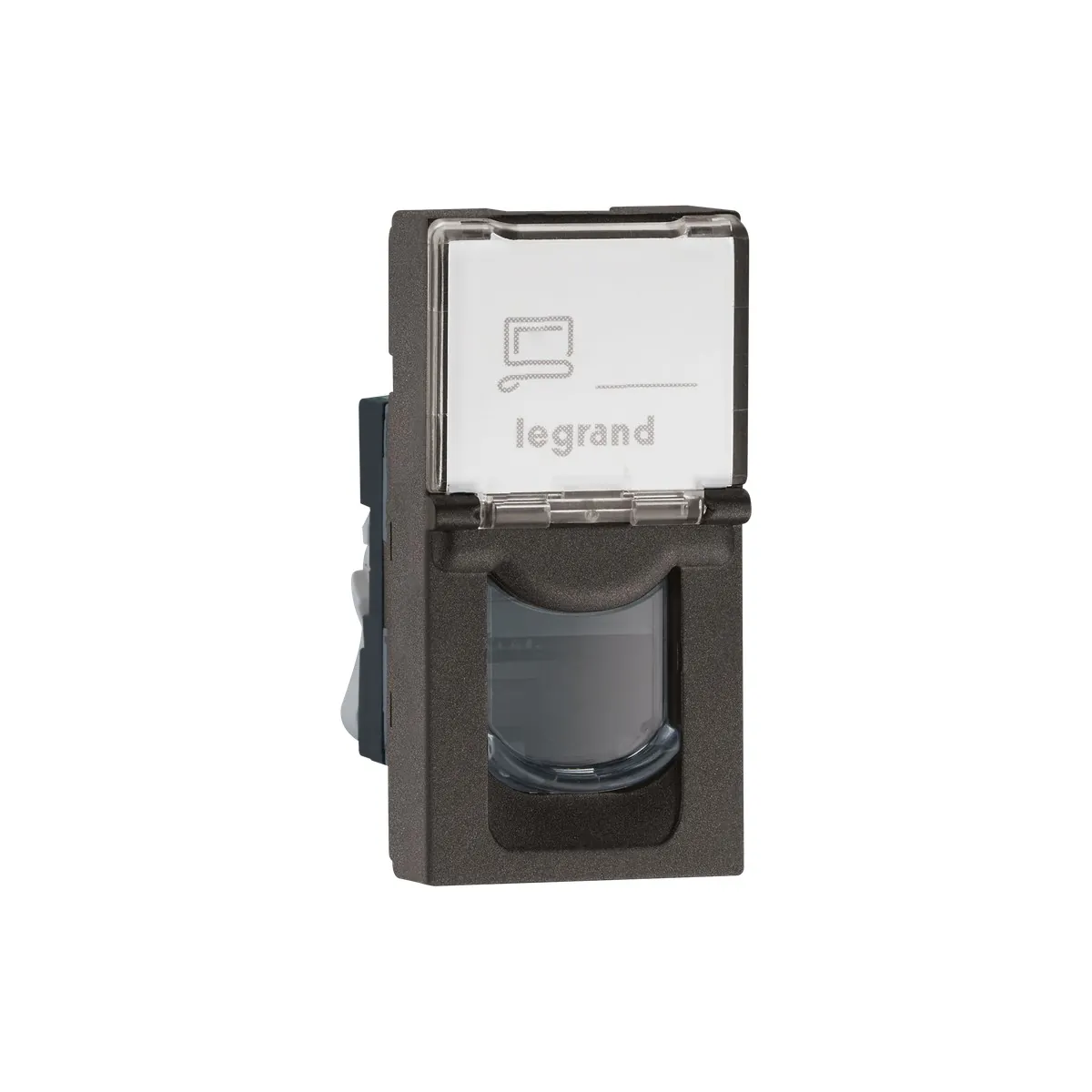 Legrand Myrius Information Socket - RJ45 - Cat 5E - UTP - Tooless with Shutter - 1 Module, Cat. No.: 6794 64
