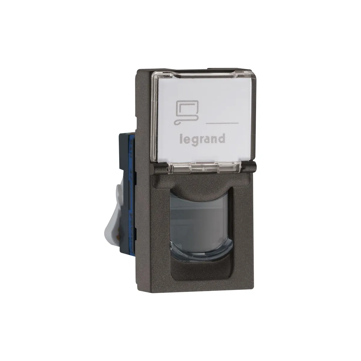 Legrand Myrius Information Socket - RJ45 - Cat 6 - UTP - Tooless with Shutter - 1 Module, Cat. No.: 6794 65