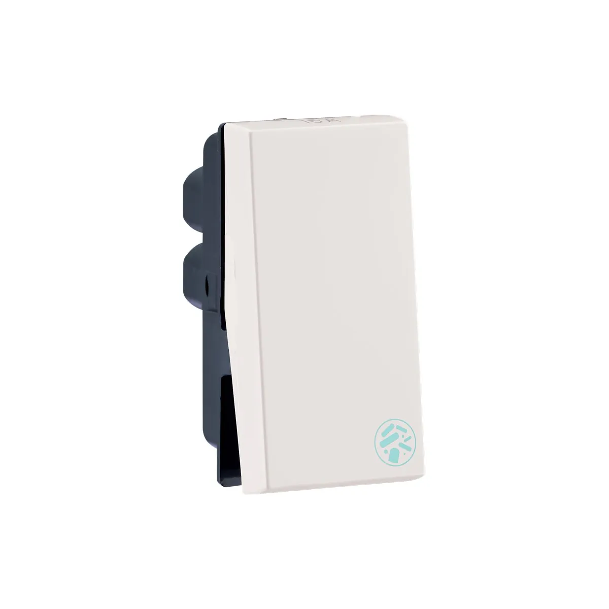 Legrand Myrius 16A - Switch - 1 Way - 1 Module - Anti - Bacterial, Cat. No.: 6793 22
