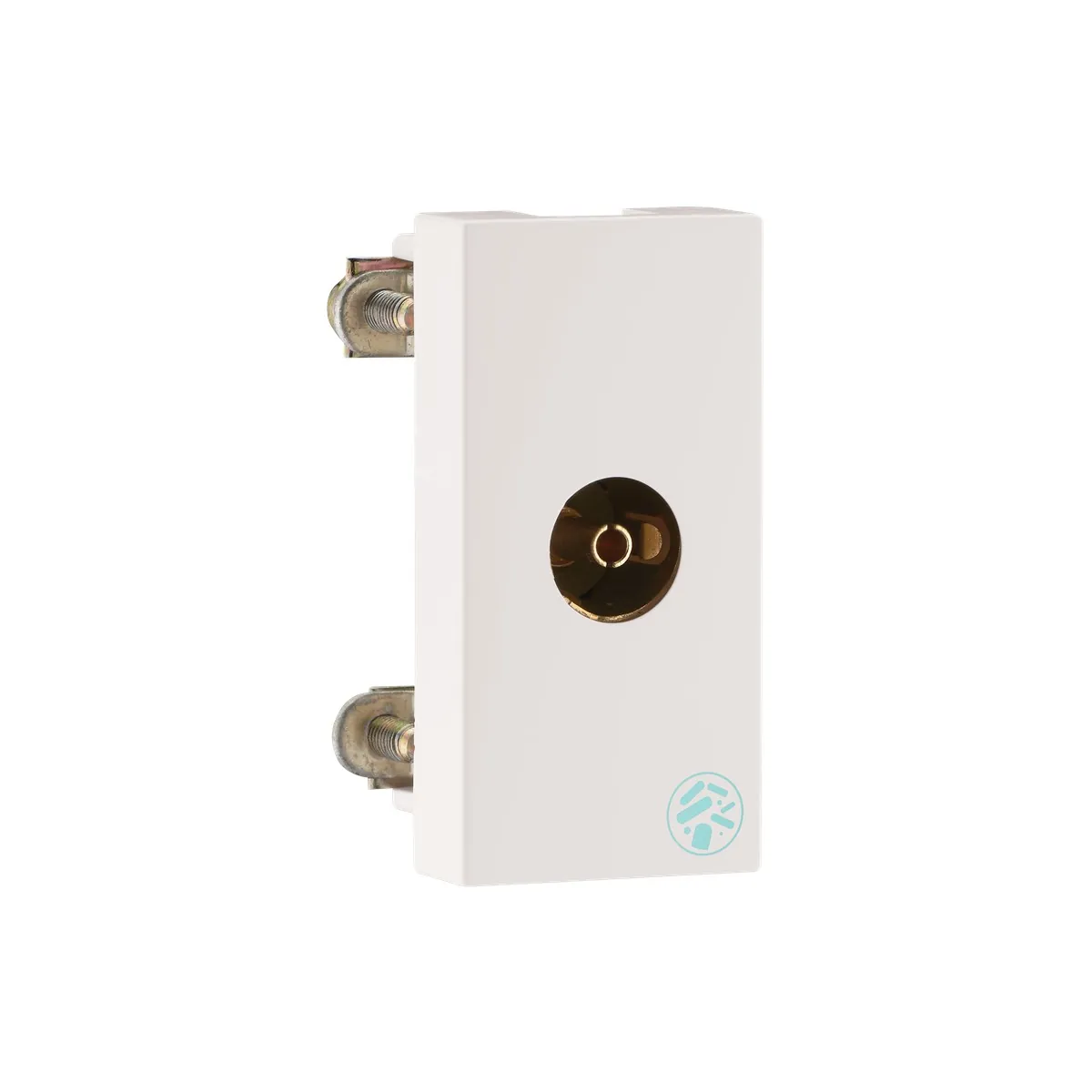 Legrand Myrius TV Co - axial Socket - 1 Module - Anti - Bacterial, Cat. No.: 6793 30
