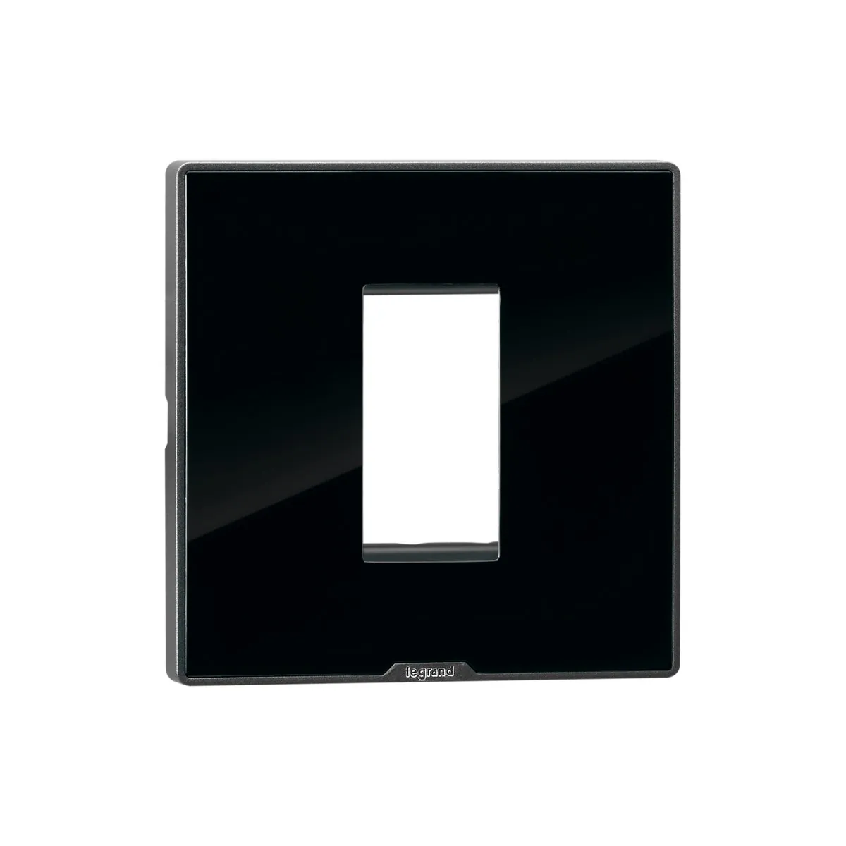 Legrand Myrius Cover Plate - 1 Module - Ice Black, Cat. No.: 6795 41