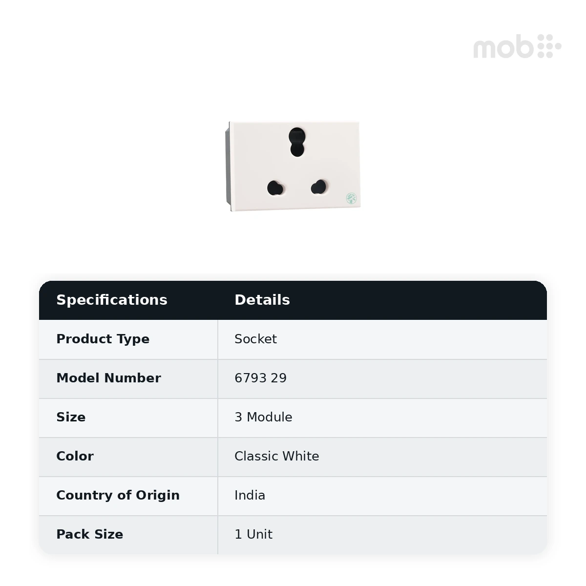 Legrand Myrius 6/16A - Socket - with Shutter - ISI - 3 Module - Anti - Bacterial, Cat. No.: 6793 29 - image 2
