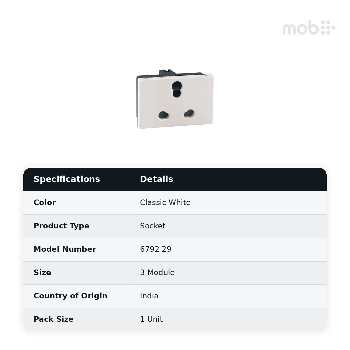 Legrand Myrius 6/16A - Socket - with Shutter - ISI - 3 Module, Cat. No.: 6792 29 - image 2