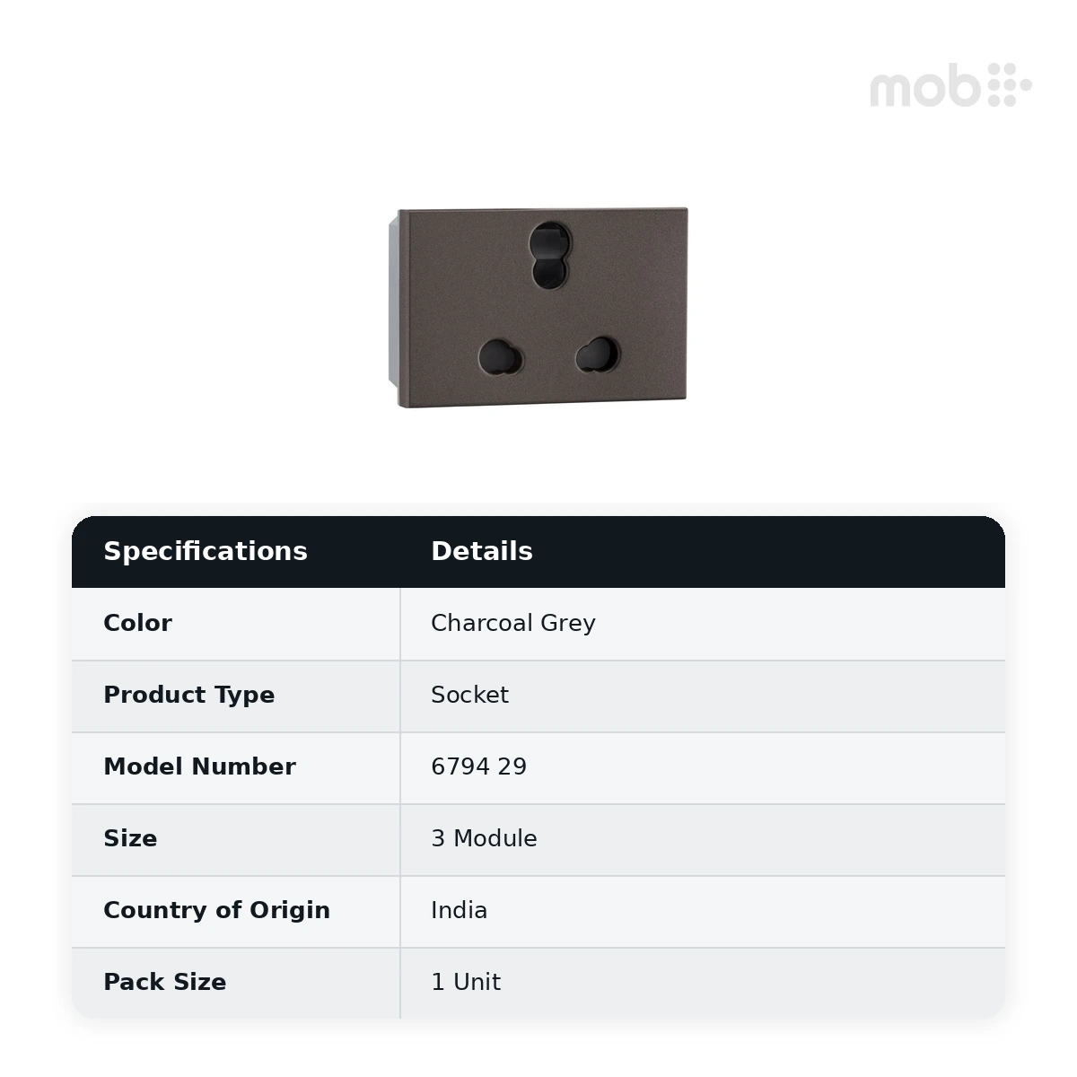 Legrand Myrius 6/16A - Socket - with Shutter - ISI - 3 Module, Cat. No.: 6794 29 - image 2