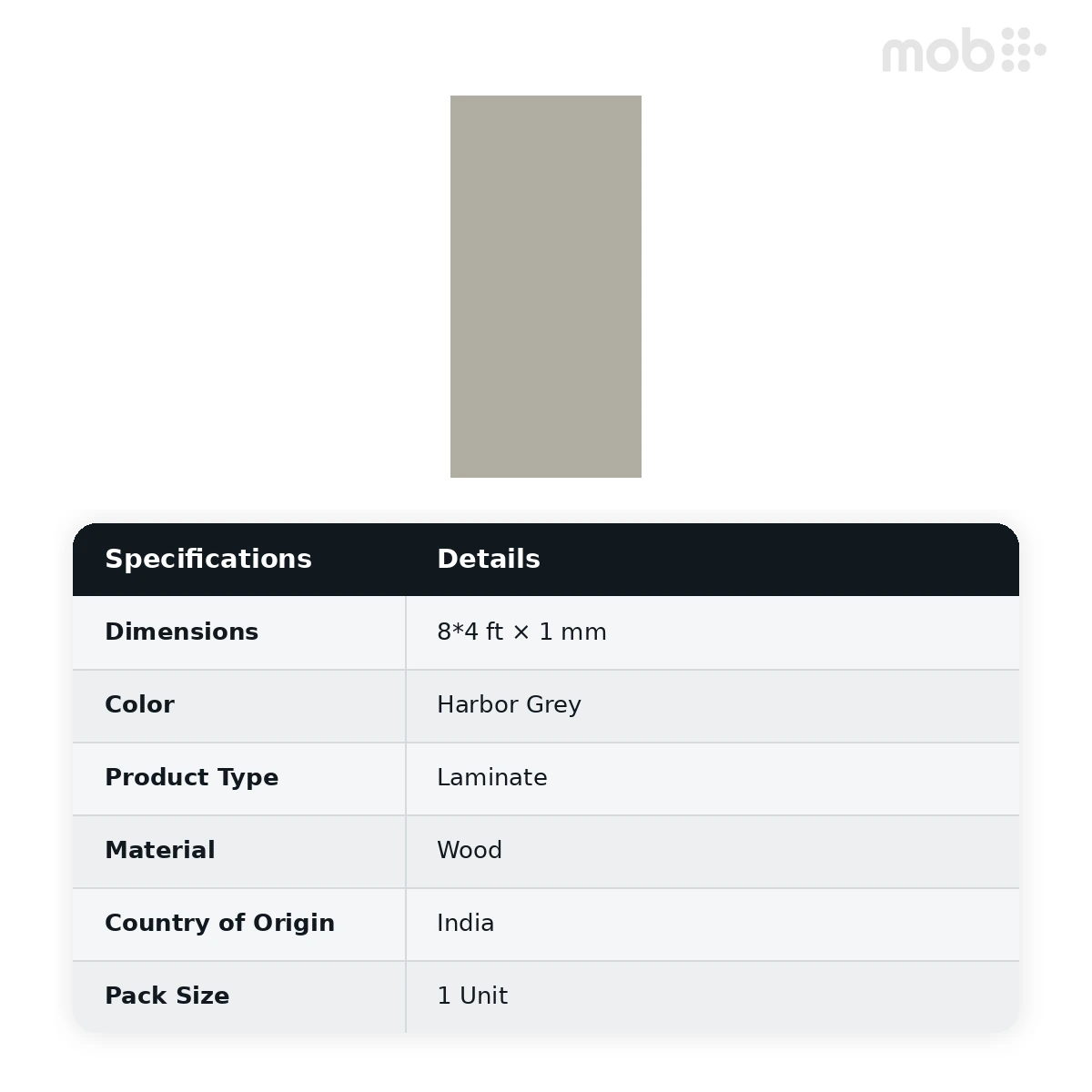 Merino Laminates Luvih Harbor Grey 8'x4' Size 27151 LV