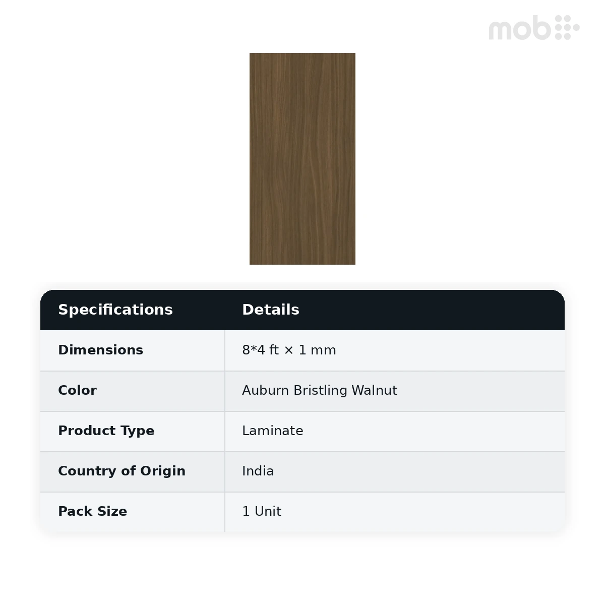 Merino Laminates Premium Collection Bristling Walnut Auburn Bristling Walnut 8'x4' Size 11655 - image 2