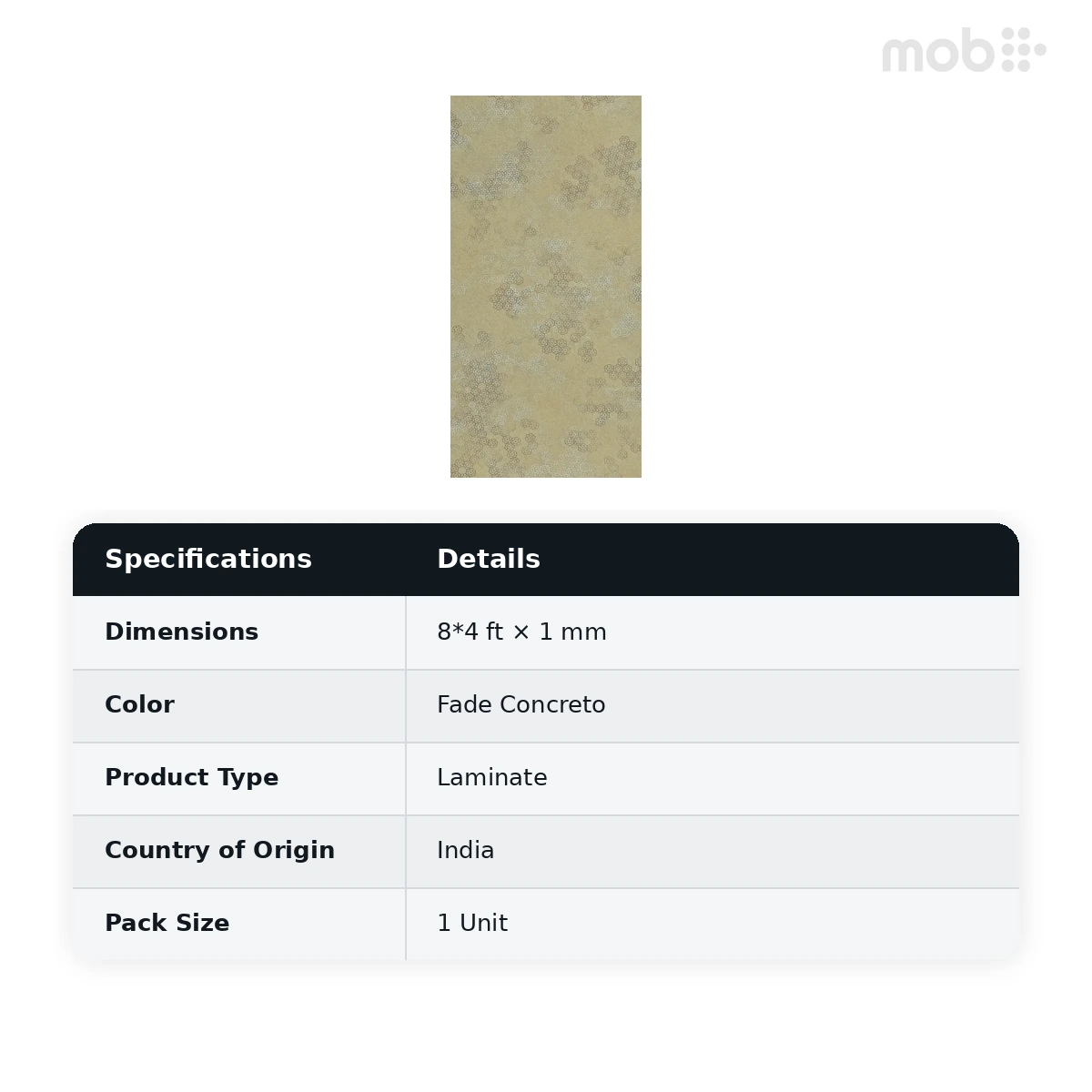 Merino Laminates Premium Collection Concreto Fade Concreto 8'x4' Size 44790 RH