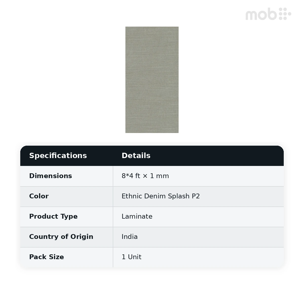 Merino Laminates Premium Collection Denim Splash Ethnic Denim Splash P2 8'x4' Size 44785 GRN RH - image 2