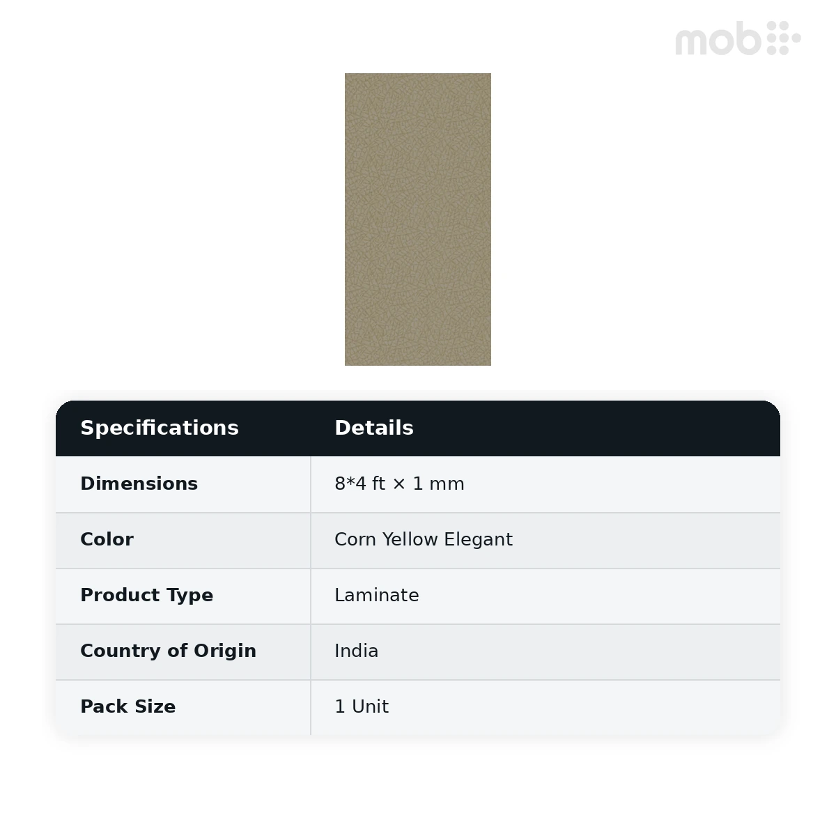 Merino Laminates Premium Collection Elegant Lines Corn Yellow Elegant 8'x4' Size 49962 HGL SH V
