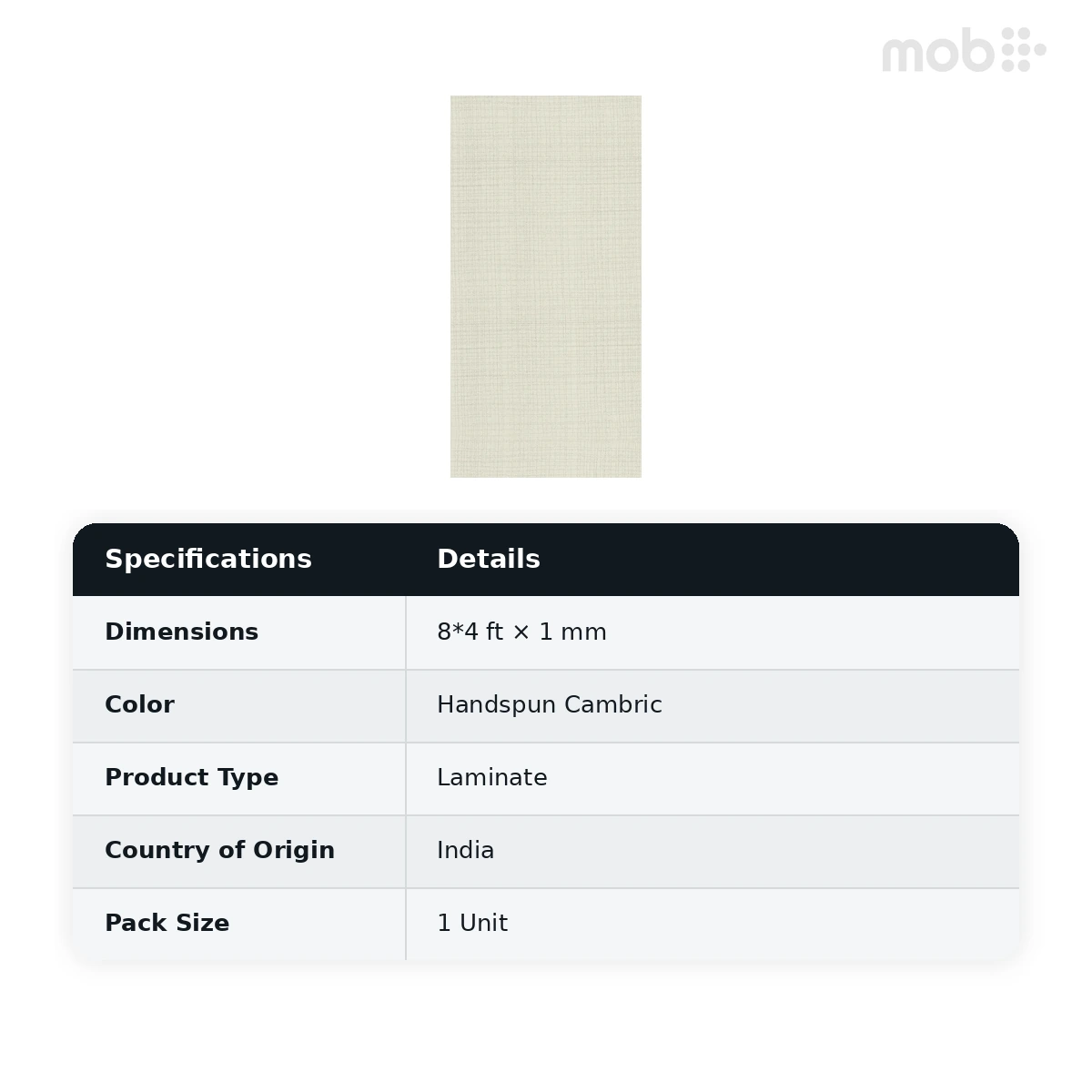 Merino Laminates Premium Collection Fabrics Handspun Cambric 8'x4' Size 49960 HGL SH V - image 2