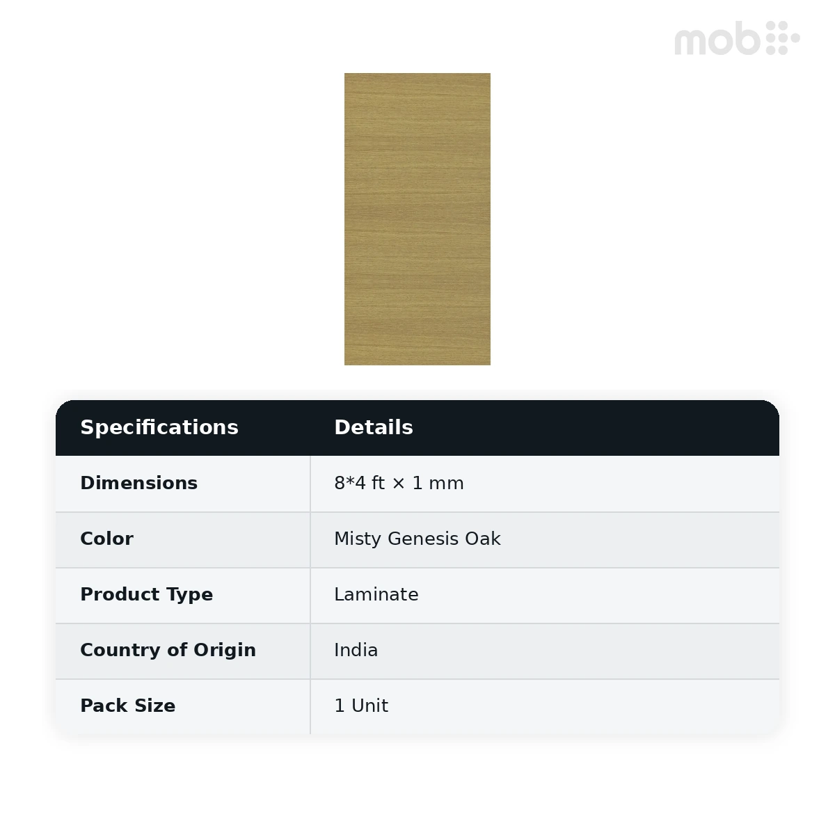 Merino Laminates Premium Collection Genesis Oak Misty Genesis Oak 8'x4' Size 10521 - image 2