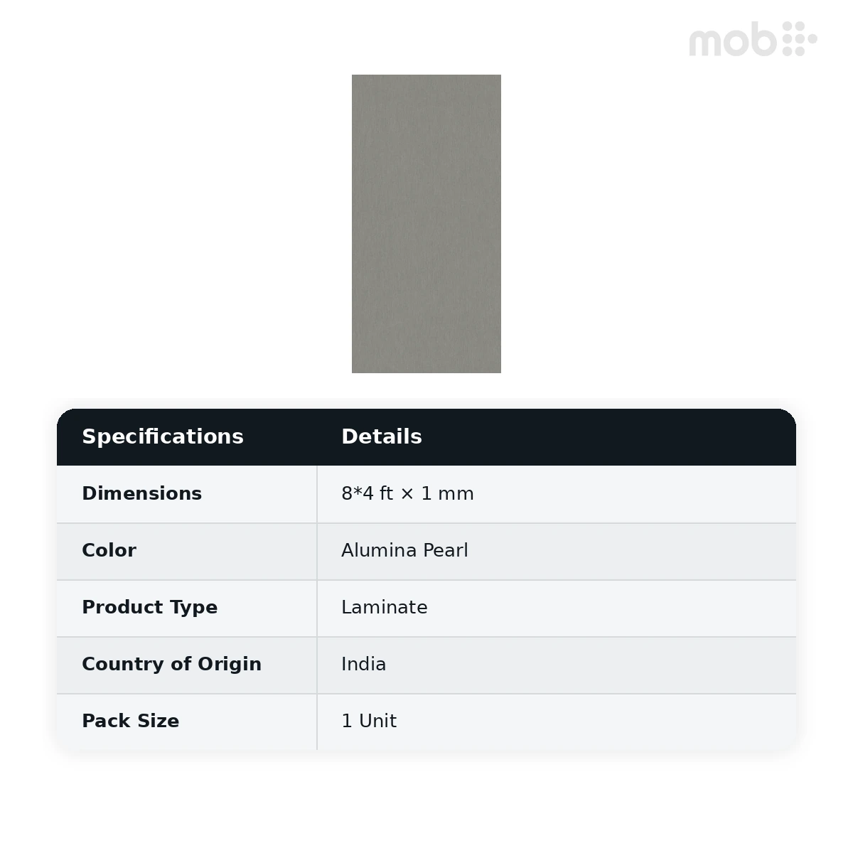 Merino Laminates Premium Collection Glass Alumina Pearl 8'x4' Size 49931 HGL SH V