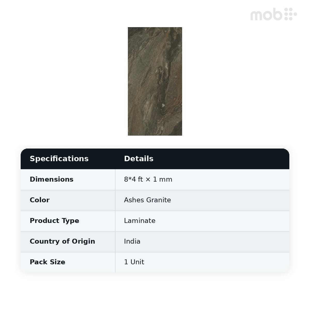 Merino Laminates Premium Collection Granite Ashes Granite 8'x4' Size 40265 OPL - image 2